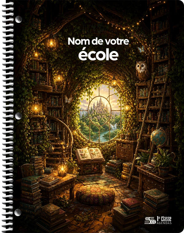 Couverture semi-personnalisée Bibliothèque secrète 2027–2028