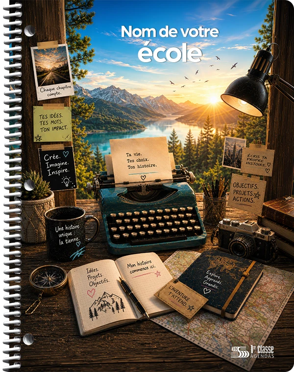 Couverture semi-personnalisée Écris ton histoire 2027–2028