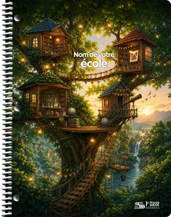 Couverture semi-personnalisée Le village des curieux 2027–2028