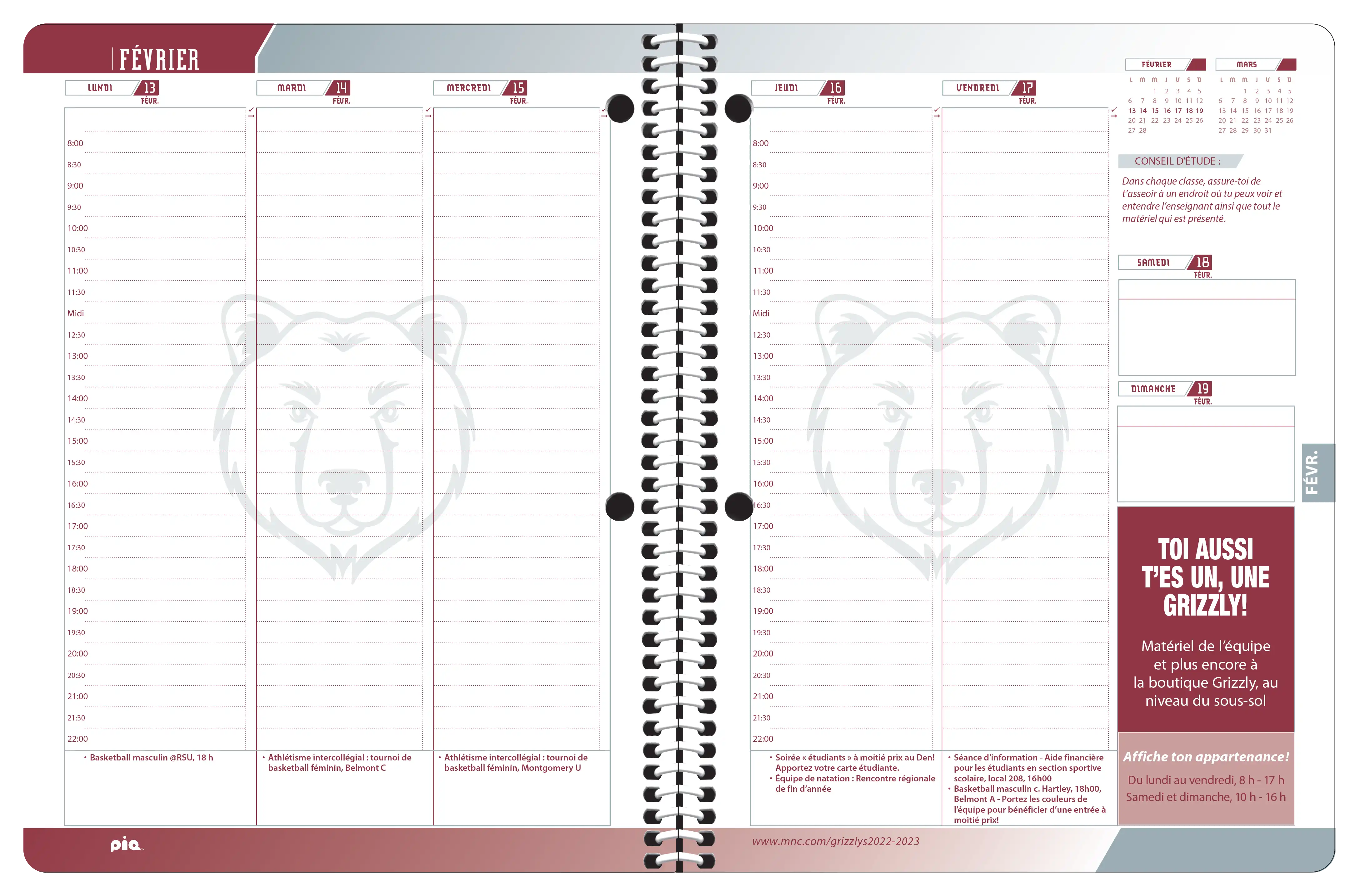 Le caméléon, grille verticale (2026-2027)